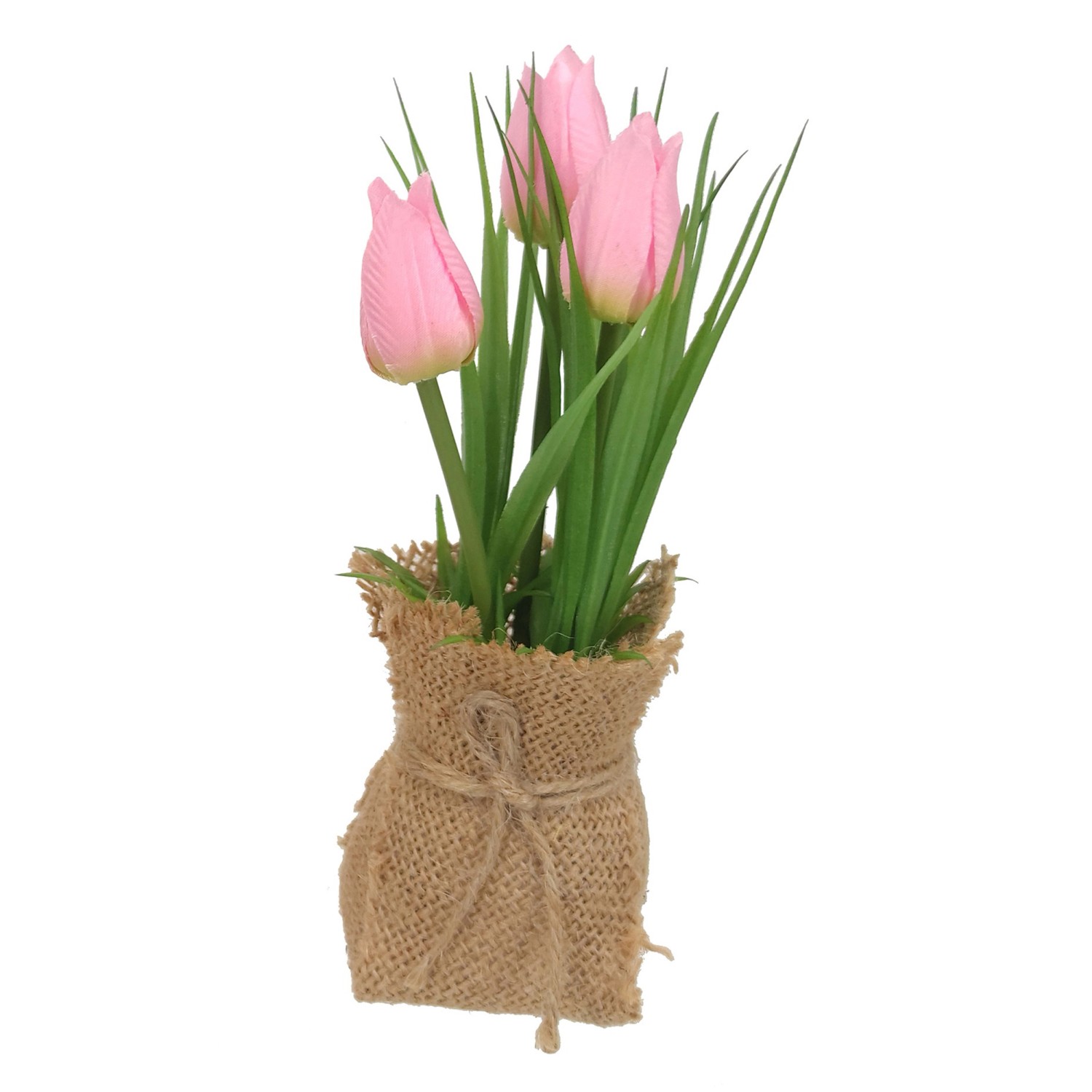 Boltze Topfpflanze Tulip Klein 19 cm x 5 cm x 5 cm Hellrosa günstig online kaufen