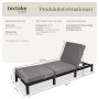 Tectake Rattan Sonnenliege Sofia Widerstandsfähig Uv Beständig  196 x 66 x 27 cm Schwarz_6