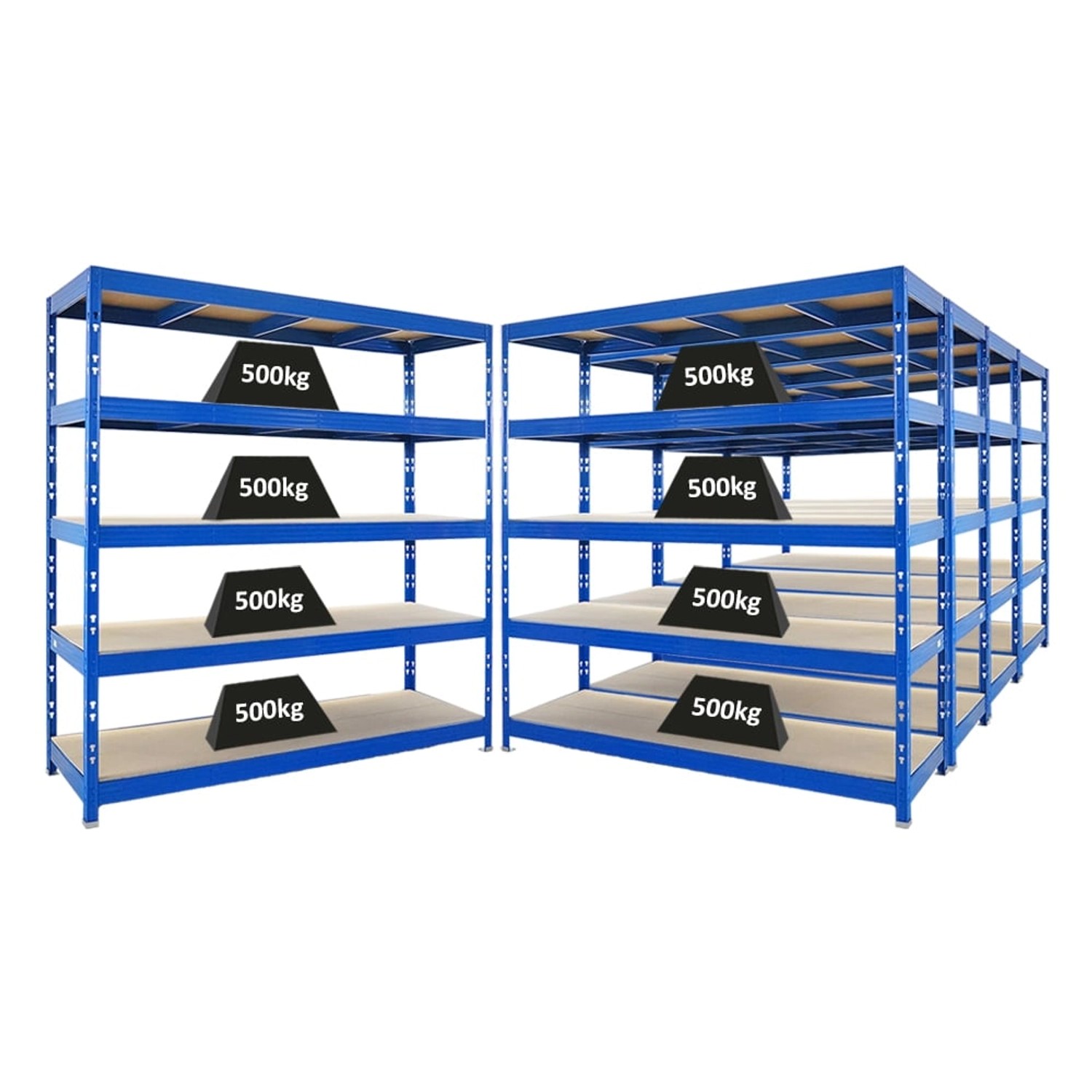 PROREGAL Mega Deal 5x Profi Schwerlastregal Rhino HxBxT 200x200x60cm 5 Span günstig online kaufen