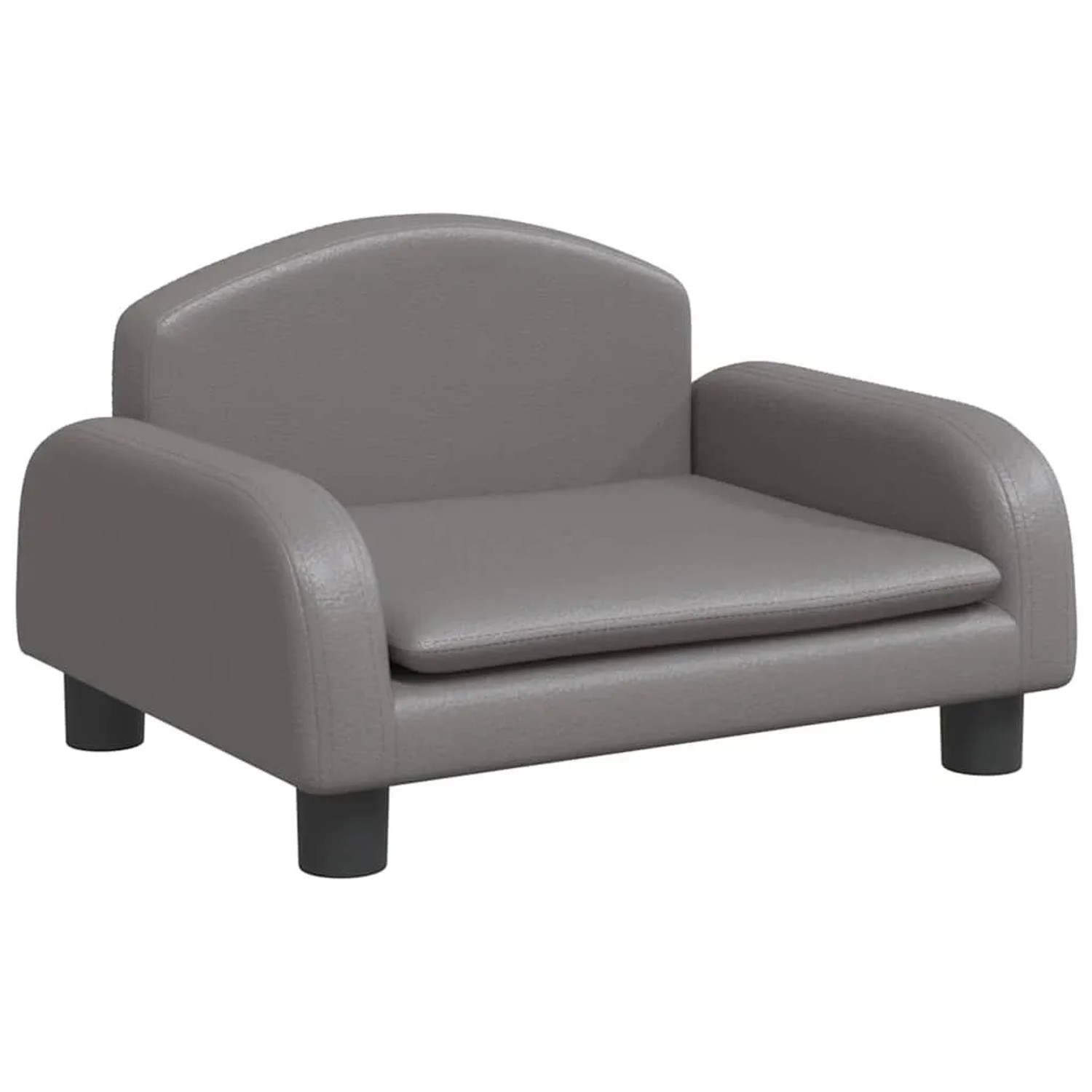 vidaXL Kindersofa Grau 50x40x30 cm Kunstleder 3196377