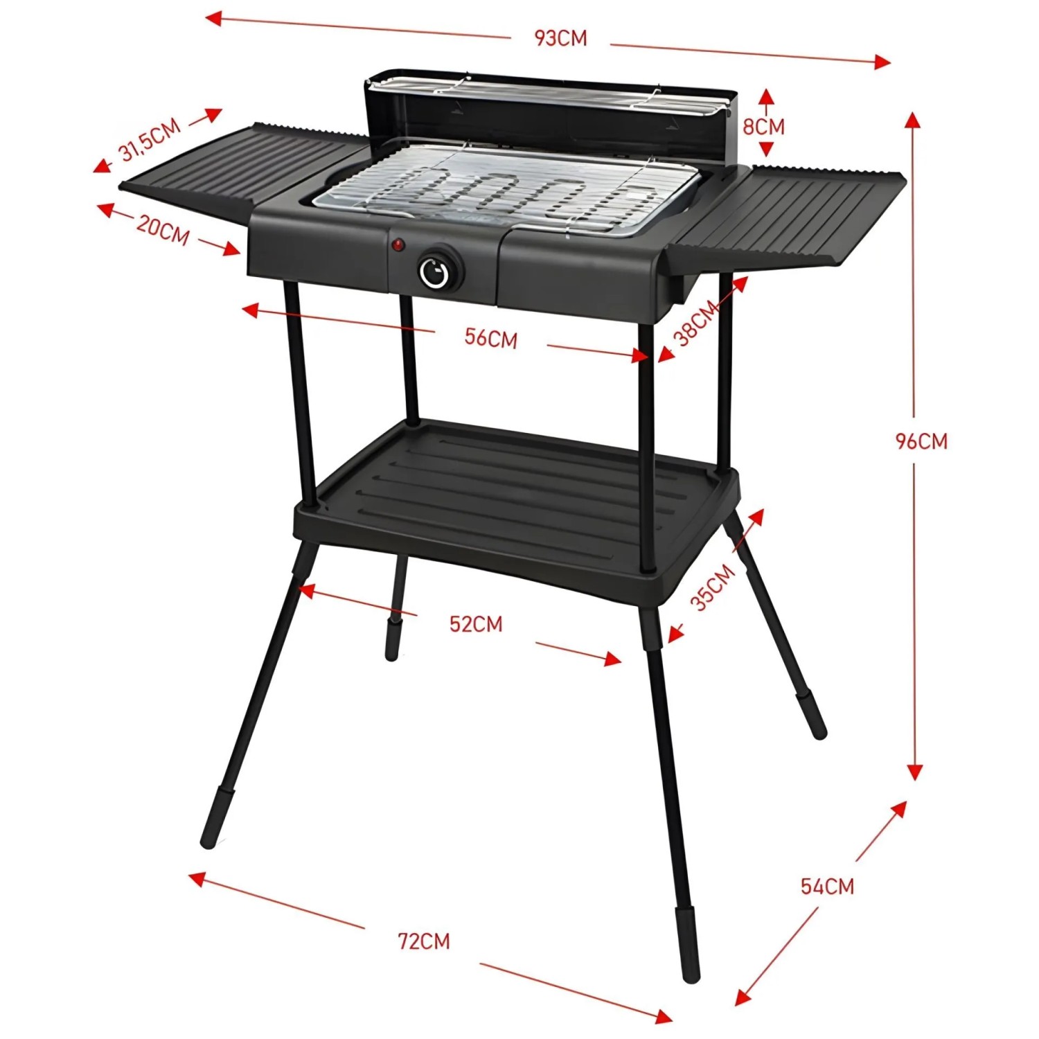 Zilan ZLN-3789 2in1 Standgrill Elektrogrill Tischgrill Thermostat 2400 W_8
