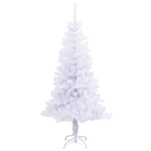 Künstlicher, weißer Weihnachtsbaum (150 cm) mit 380 Zweigen und Ständer.