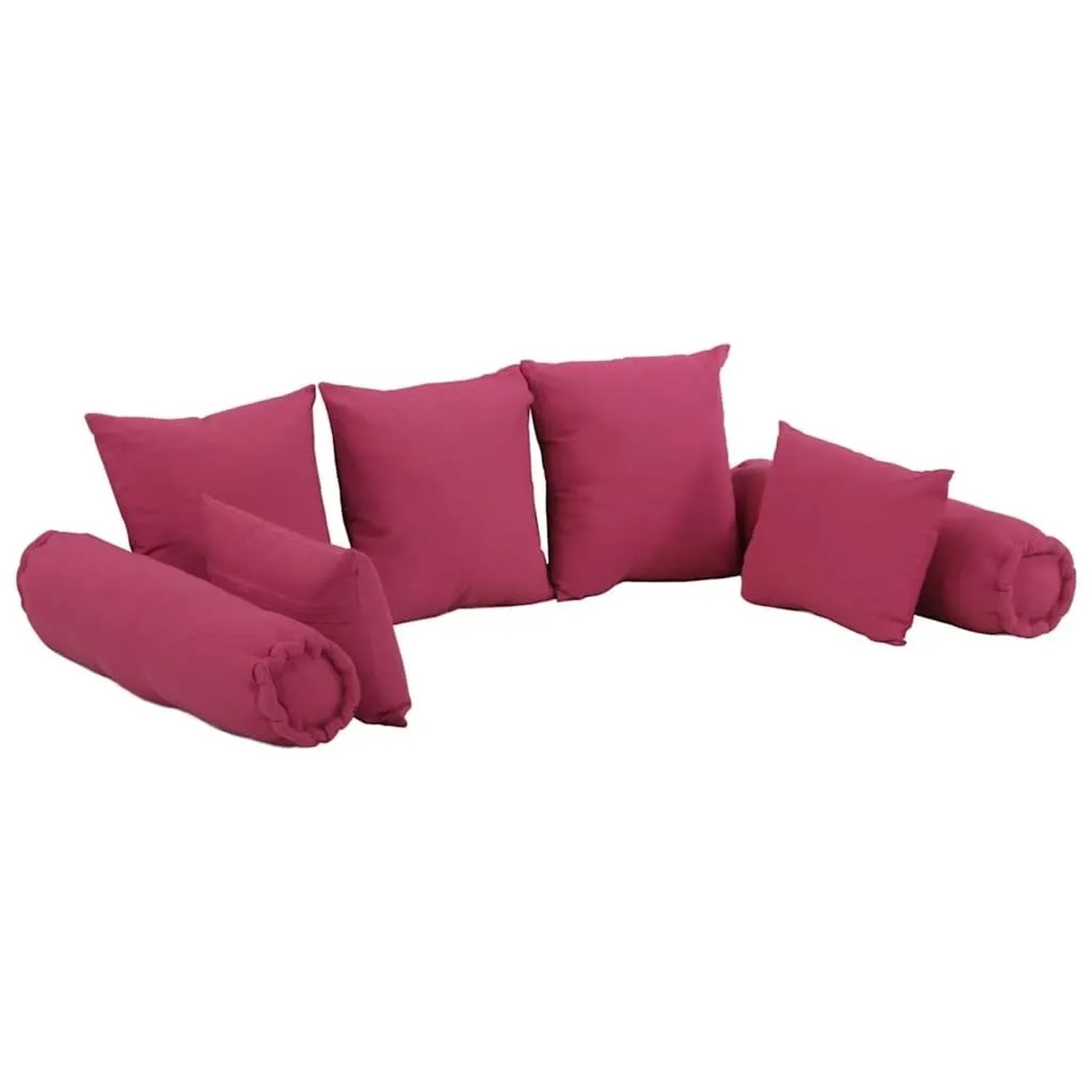 vidaXL 7-Tlg Dekokissen-Set Rosa Stoff 350381