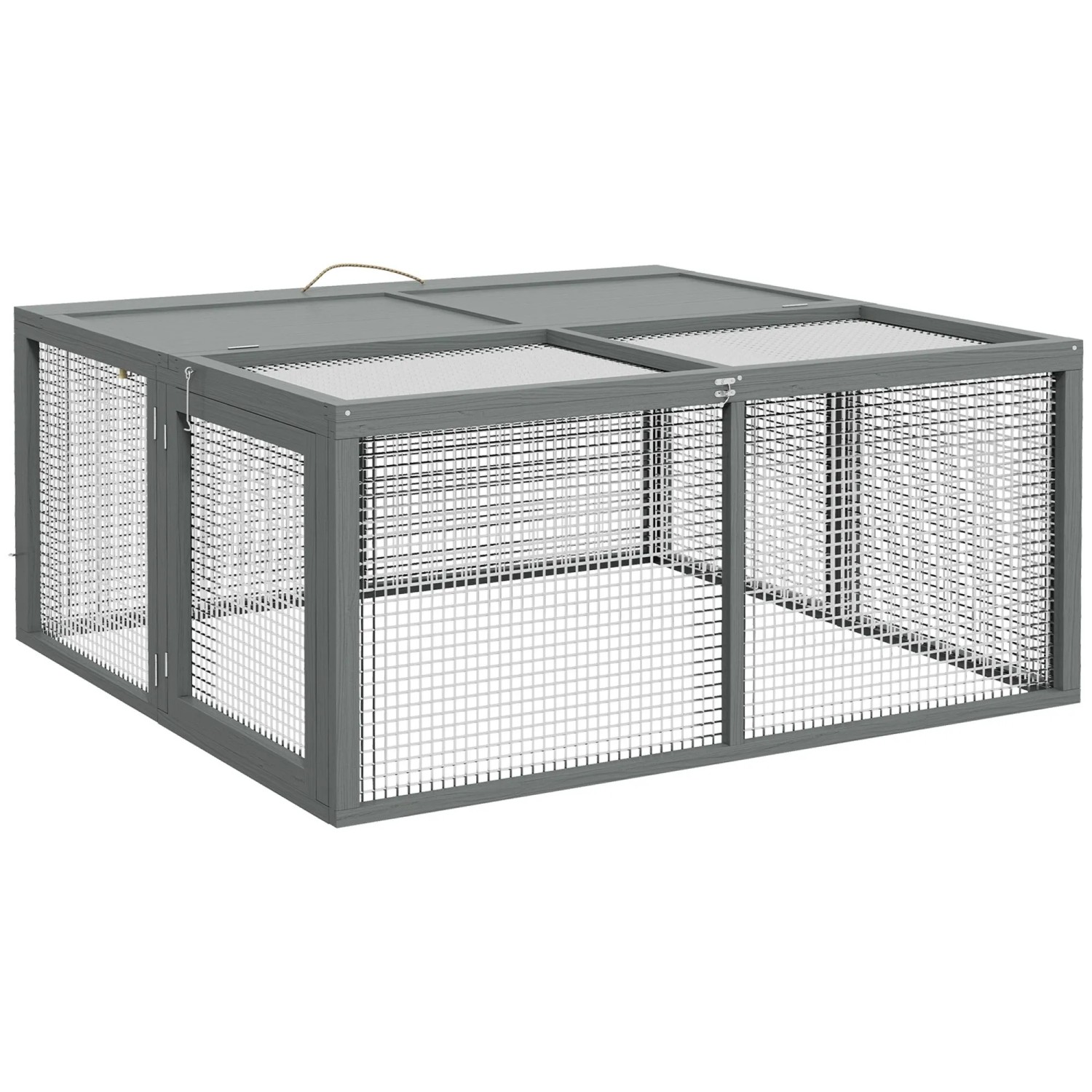 PawHut Hasenstall Tannenholz 110 x 105 x 50cm