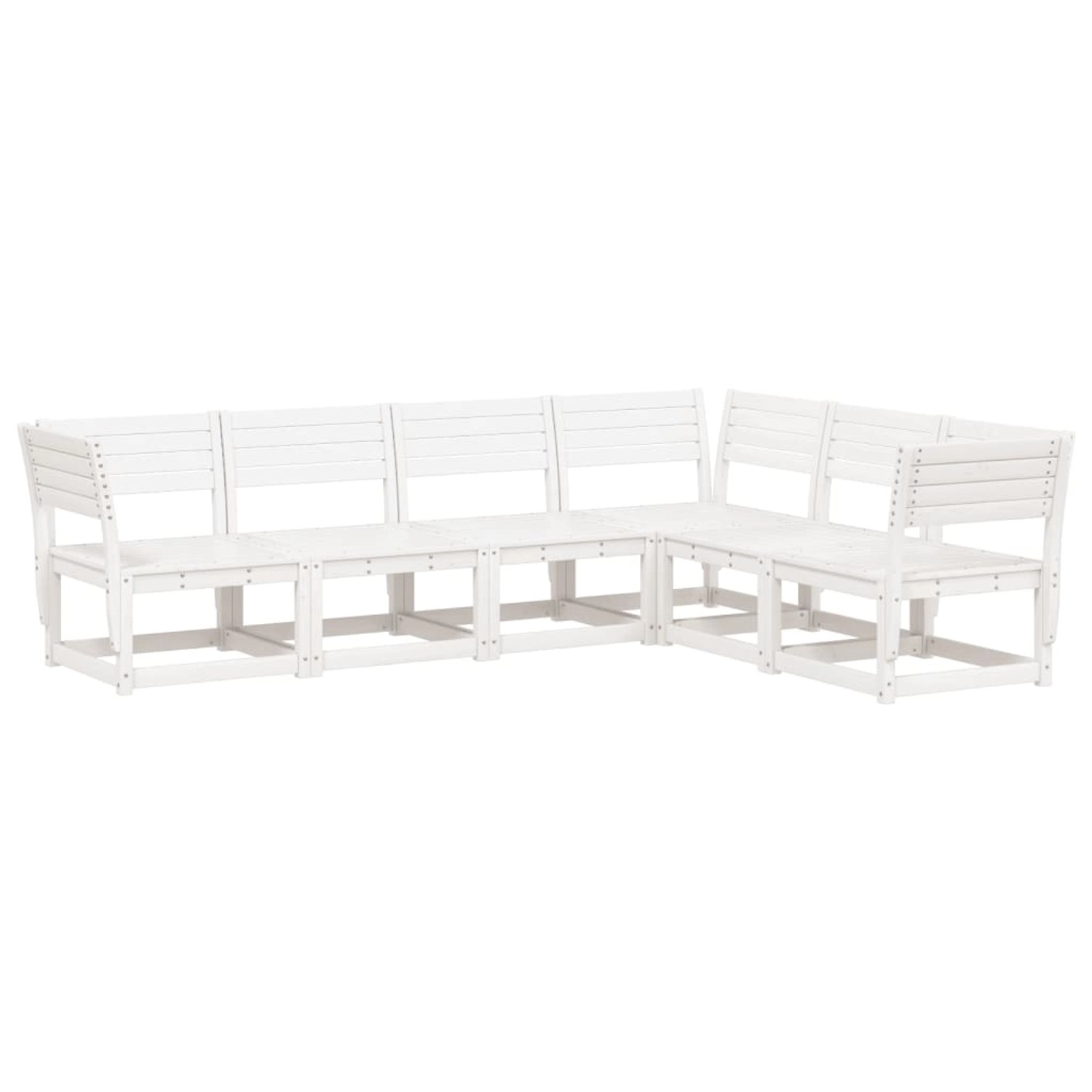 vidaXL 6-Tlg Garten-Sofagarnitur Weiß Massivholz Kiefer 3217016 günstig online kaufen
