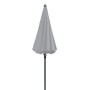 Doppler Balkonschirm Sunline, Ø 150 cm, hellgrau, mit Knickfunktion. Geschlossen.