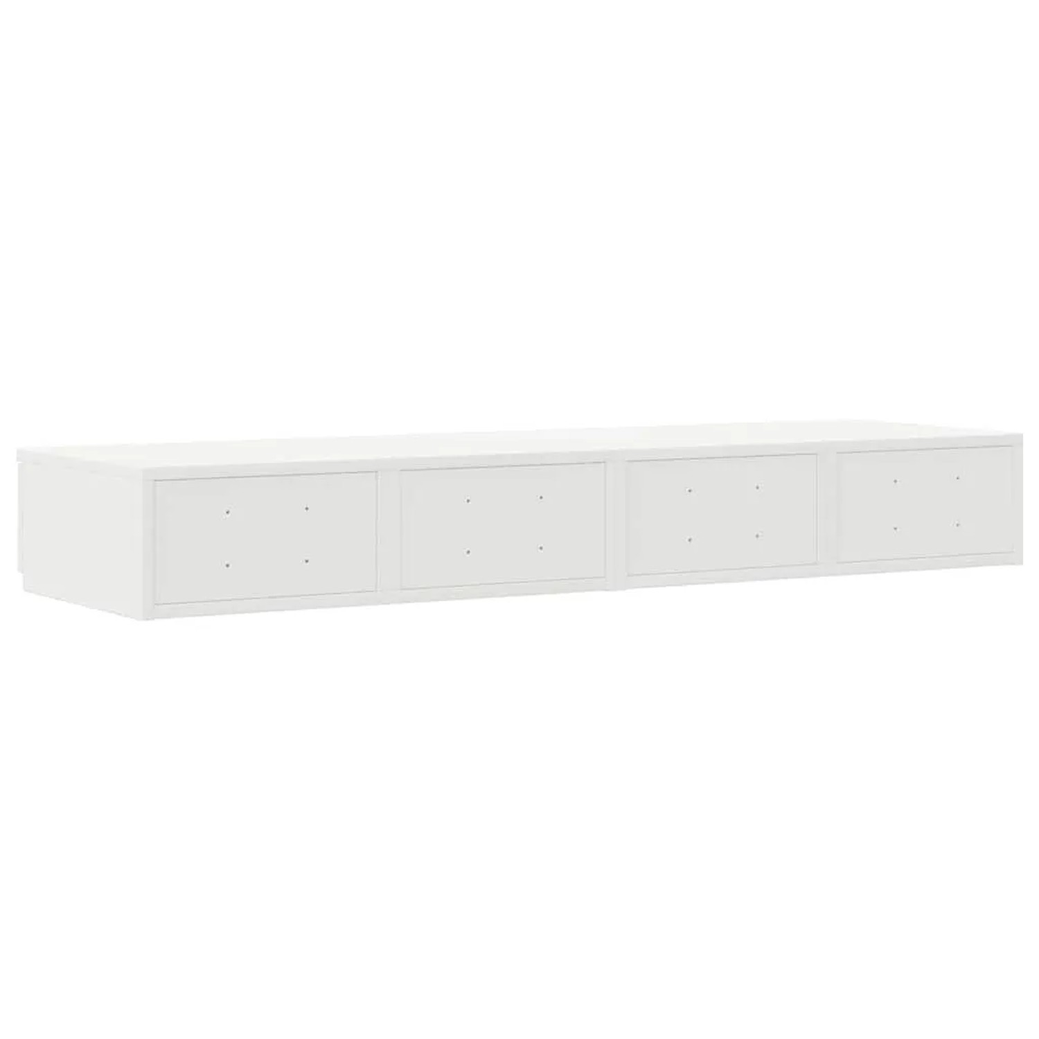 vidaXL Bettschubladen, weiß, 120 cm breit, aus Holzwerkstoff mit vier Schubladen.