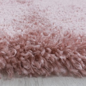 Ayyildiz Hochflorteppich Fluffy 3500 Rosa Ø 80 cm