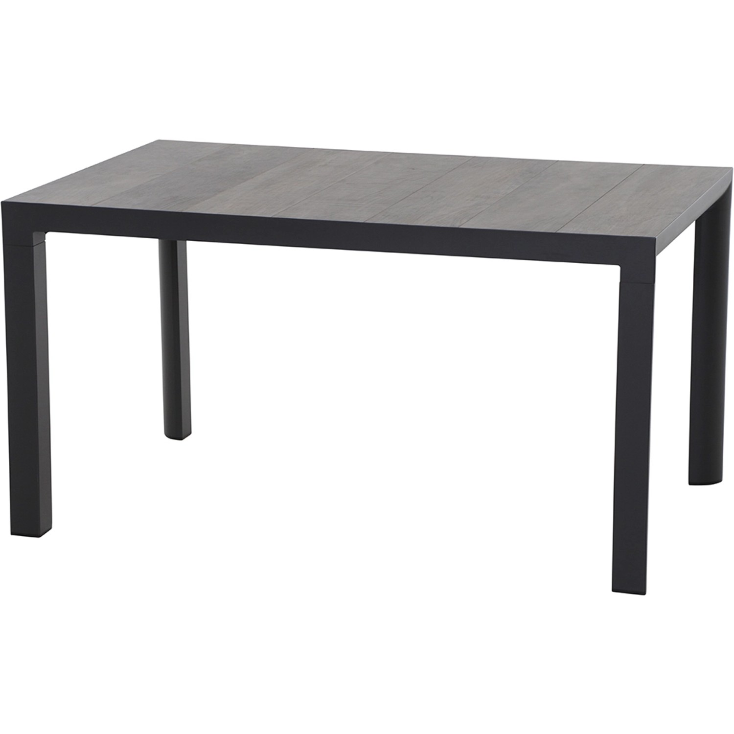 Siena Garden Silva Dining Tisch Matt Anthrazit - Washed Grey 160x90 cm
