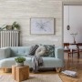 Wohnraum mit Grosfillex Wandpaneel Element 3D Optik Romano Bianco Matt als Wandverkleidung.