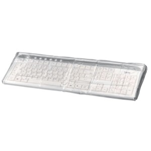 Transparente Hama Staubschutzhaube für Tastatur, 48x5x21,5 cm, schützt vor Staub und Schmutz.