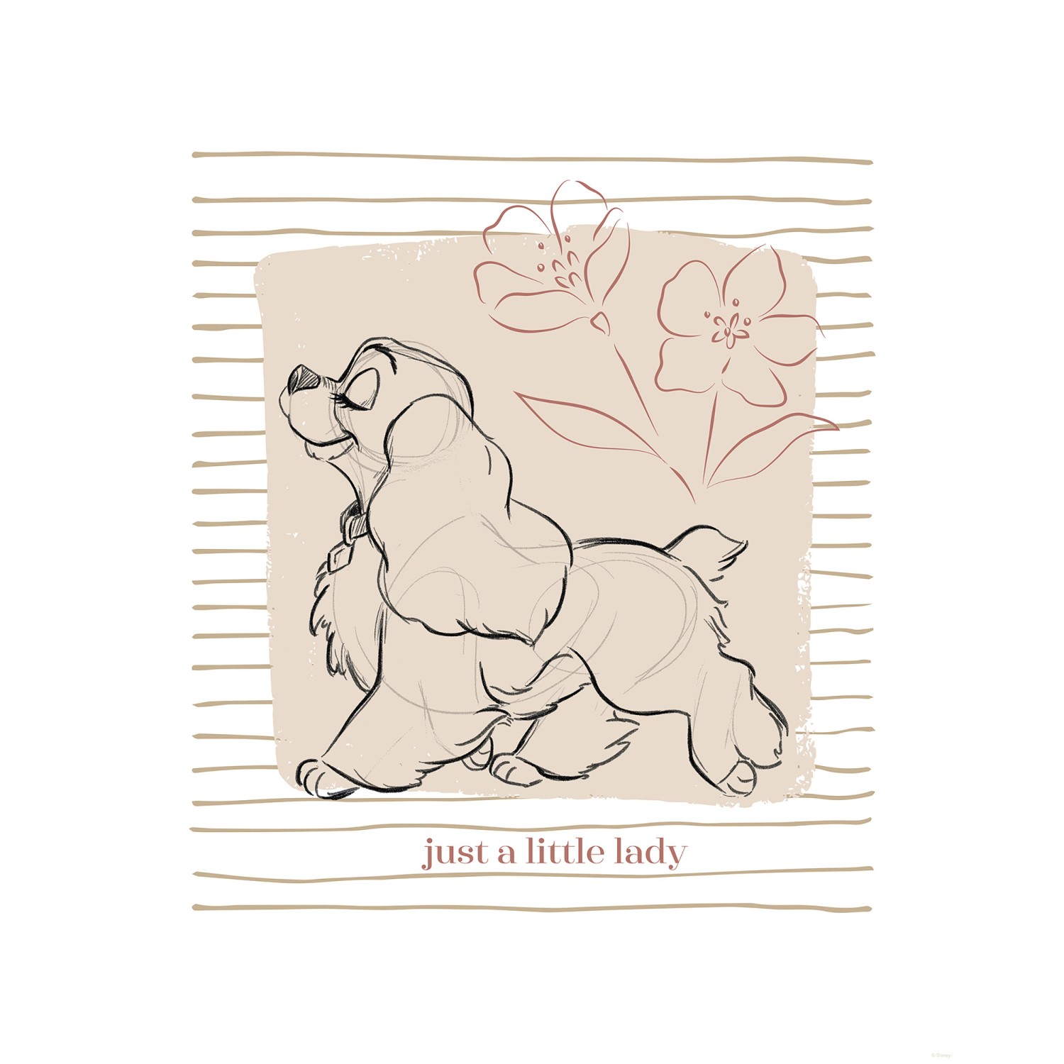 Komar Wandbild Disney Lady and the Tramp Just a Little Lady 40 cm x 50 cm B günstig online kaufen