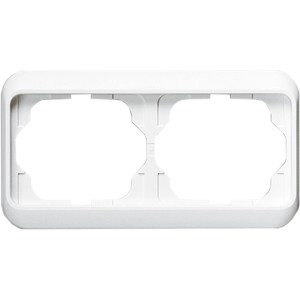 Busch-Jaeger Abdeckrahmen 2-fach Alpha Nea, studioweiß, waagerecht.