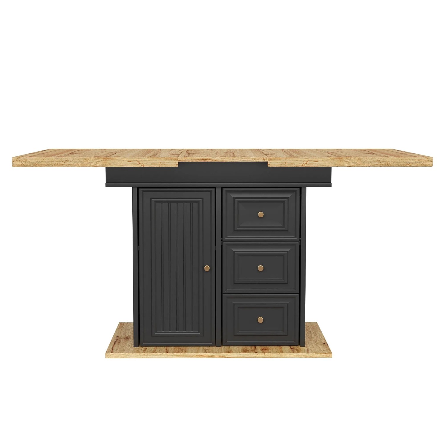 Merax Esstisch 110x140x80x75 cm Holz Ausziehbar 6 Personen Terrasse Garten