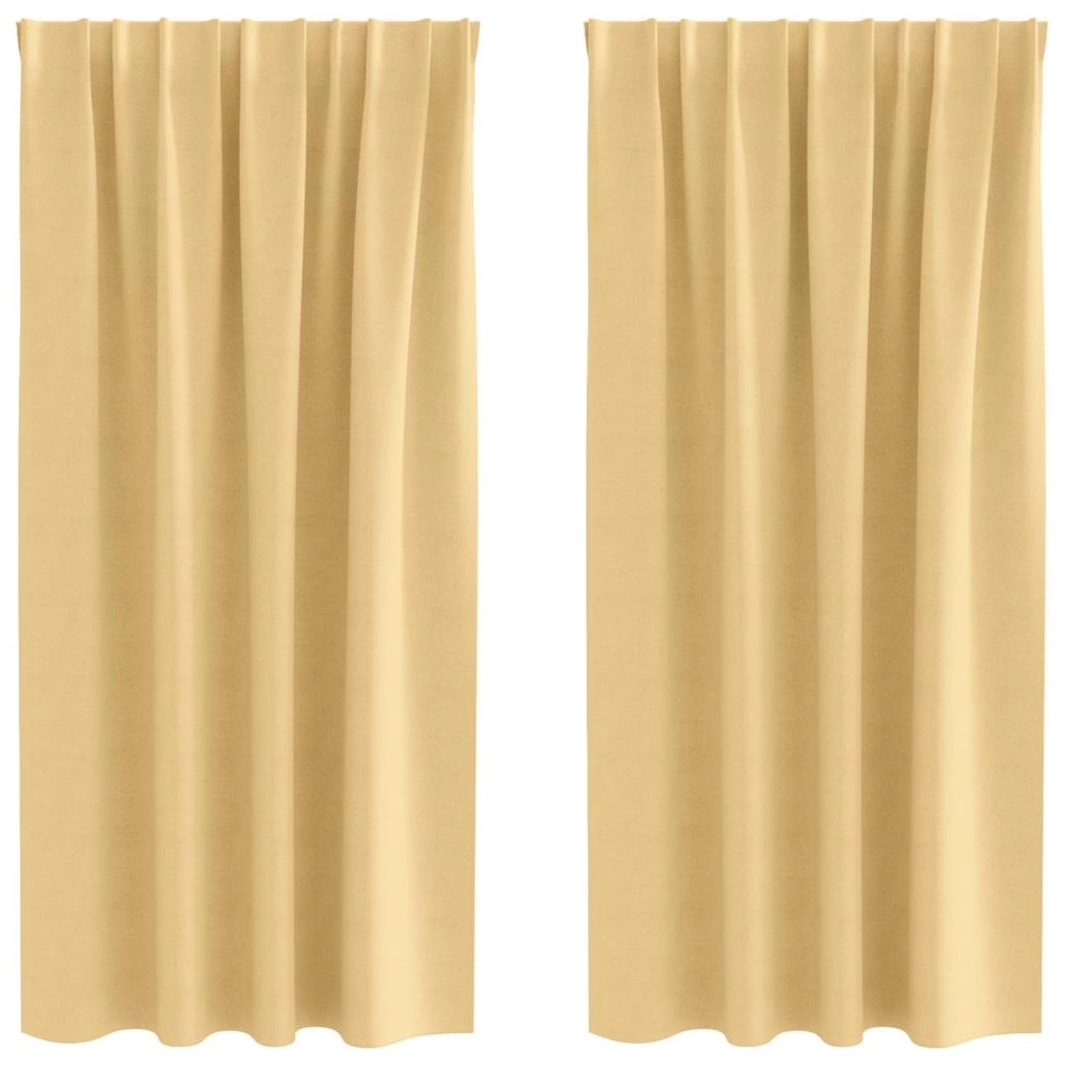 vidaXL Verdunkelungs-Vorhänge mit Ringen Beige Polyester 4107424 günstig online kaufen
