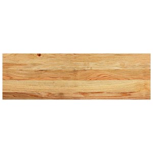Zwei hellbraune Treppenstufen aus massivem Eichenholz, 80x30 cm.