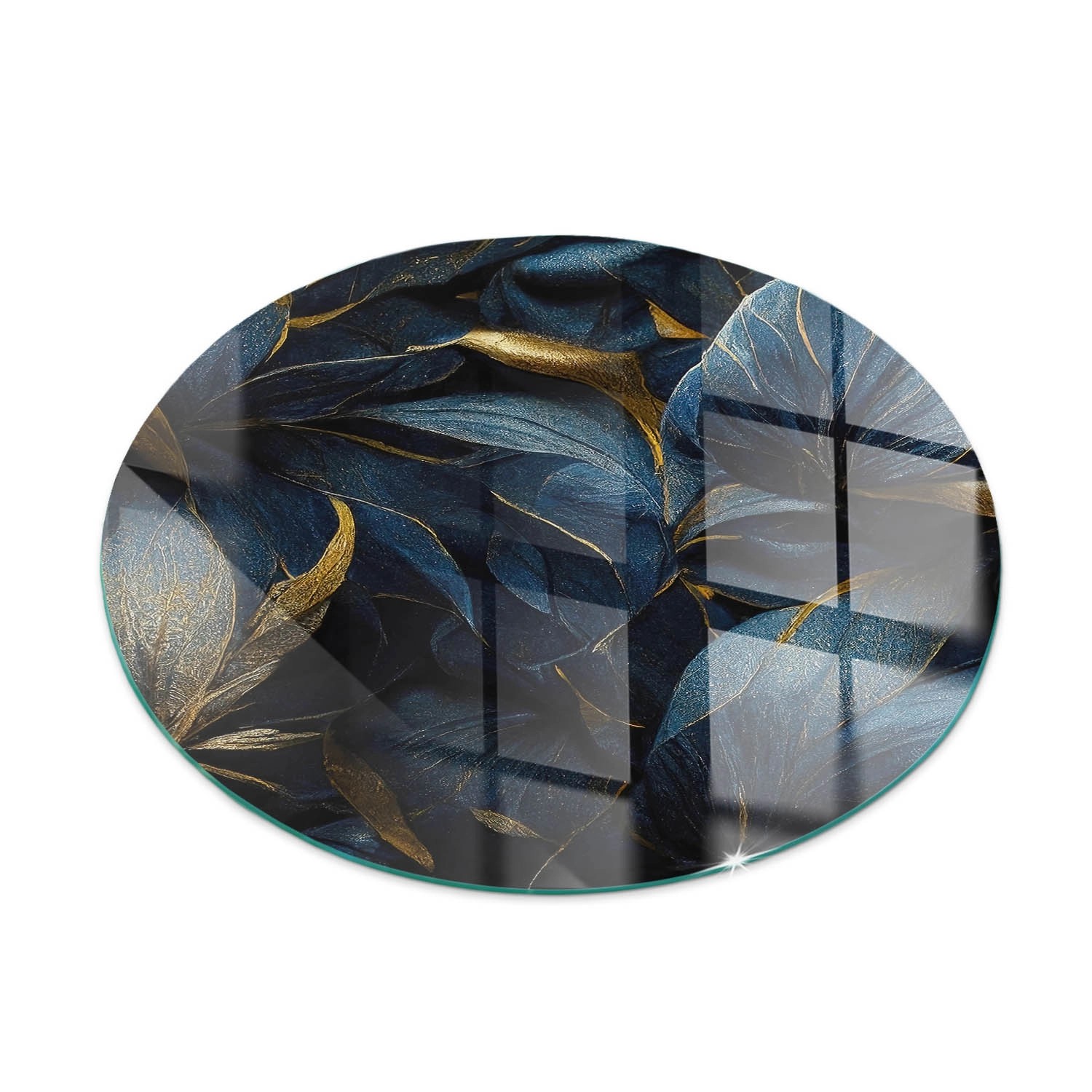 Tulup Glasplatte für Kamin Elegante Blätter in Textur Kaminofen Glas Bodenp günstig online kaufen