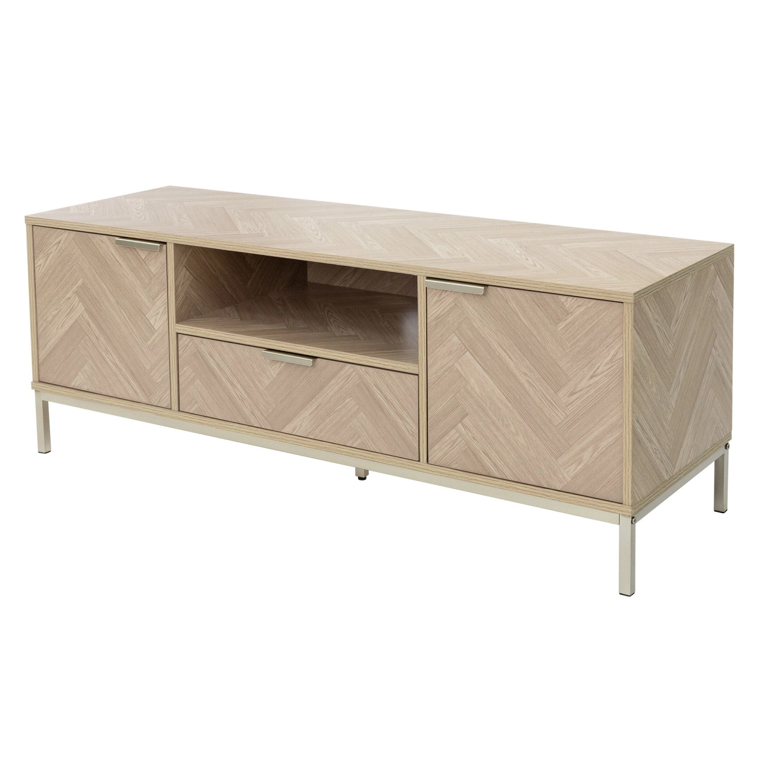 ML-Design TV-Schrank 2 Türen 120x45x41,5cm Eiche Optik für Fernseher bis 55 günstig online kaufen
