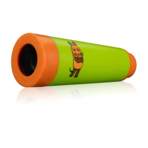 DieMaus Teleskop Kinderfernrohr, grün-orange, mit Maus Motiv. Ideal für kleine Entdecker.