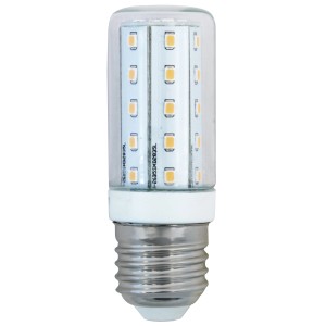 E27 LED-Lampe, 4W, warmweiß, 400lm, 8,6x3cm. Energiesparendes Leuchtmittel für Wohnräume.
