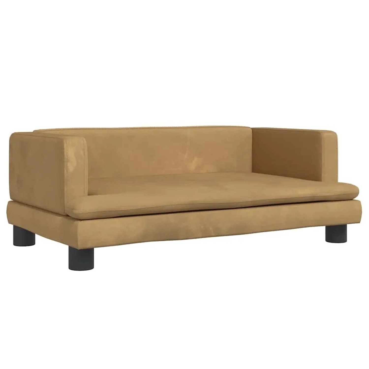 vidaXL Hundebett Braun 80x45x30 cm Samt 171899