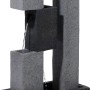 Moderner 3-Stufen Gartenbrunnen XL Kaskade mit LED und Pumpe in Steinoptik.