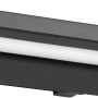 Moderne, ovale LED-Wandleuchte Gianni in Schwarz Matt für Bad und Wohnraum.