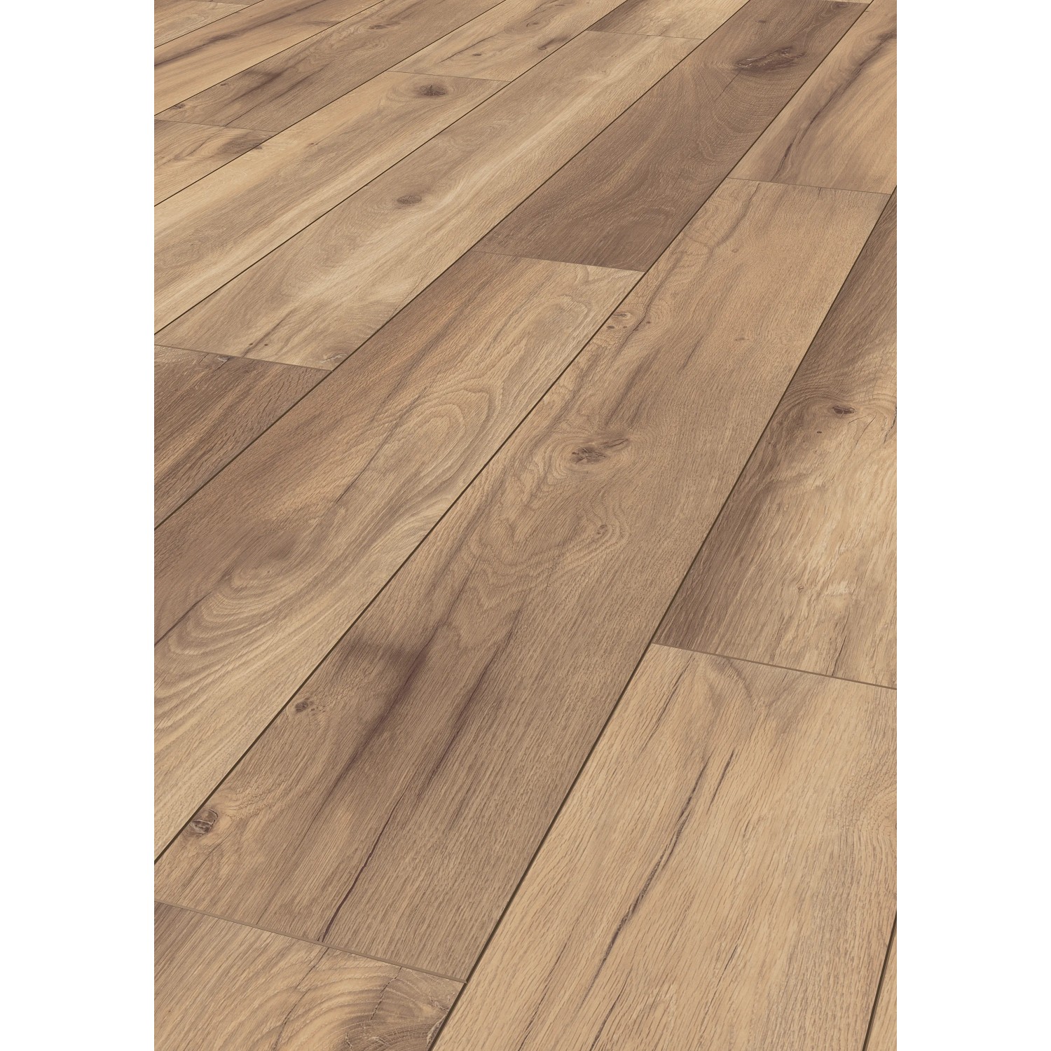 Wasserfestes Laminat Kronoflooring Binyl Pro in Eiche Alamos Optik, geeignet für Feuchträume.
