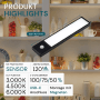 Schwarze LUXULA LED Unterbauleuchte mit Akku, dimmbar und magnetisch, zur Montage unter Schränken.