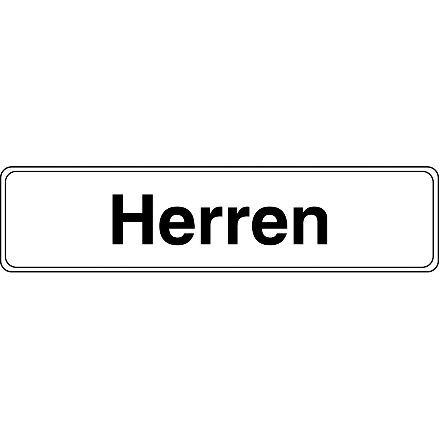 Signum Safety Signs Tür-/Hinweisschild Herren 4,8 cm x 20 cm Weiß
