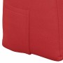 Rotes vidaXL Rückenkissen aus Stoff. Detail der feinen Textur und genähten Ziernaht. Ergonomisch.