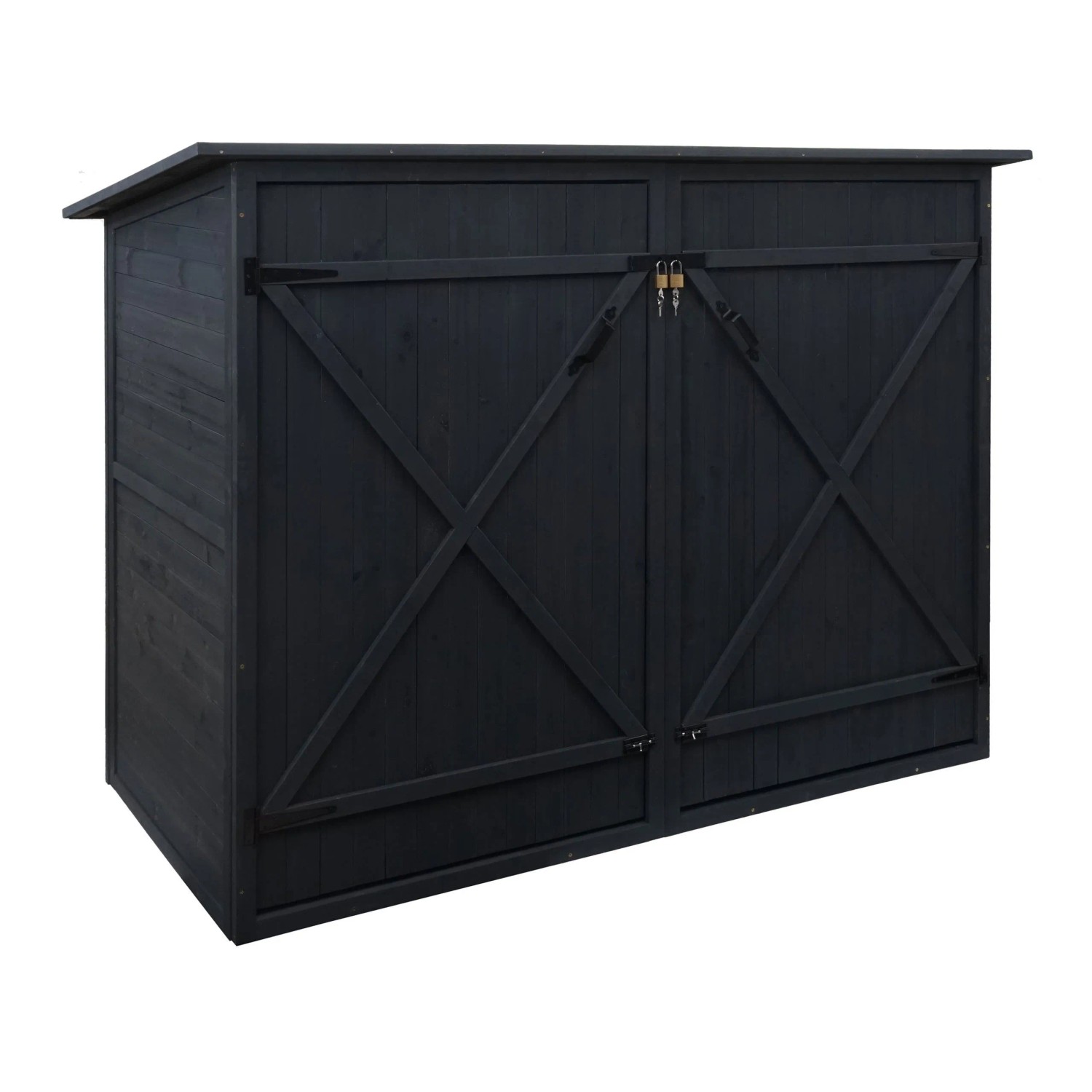 MCW 1er-Fahrradgarage H60 Geräteschuppen MVG Abschließbar 152x184x98cm Anthrazit