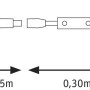 Paulmann LED-Power Strip Set, 5m, 50W, mit Maßangaben der einzelnen Elemente.