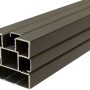 T&J Ecosteck Pfosten aus Aluminium in Anthrazit, 68x68x2400 mm, für Zaunbau & Sichtschutz.