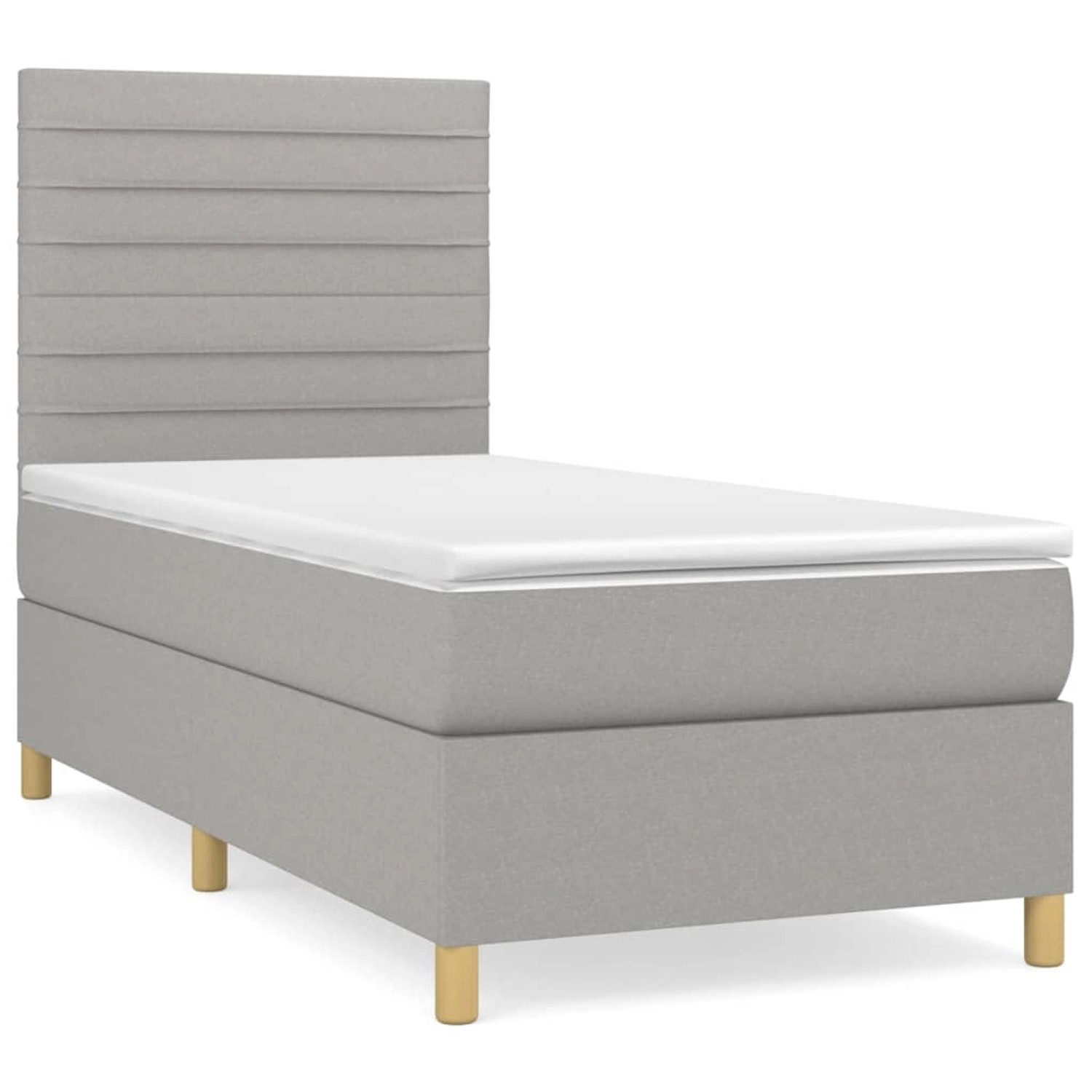 vidaXL Boxspringbett Boxspringbett mit Matratze Dunkelgrau 100x200 cm Stoff günstig online kaufen