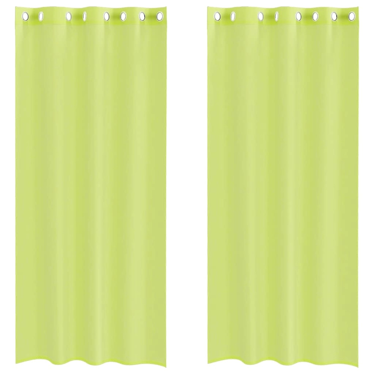 vidaXL Voile Vorhänge mit Ösen 2 Stk Apfelgrün 140x225 cm 4102055 günstig online kaufen