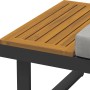 LoungeSet Lipson 3teilig aus Akazienholz und Aluminium Grau kaufen