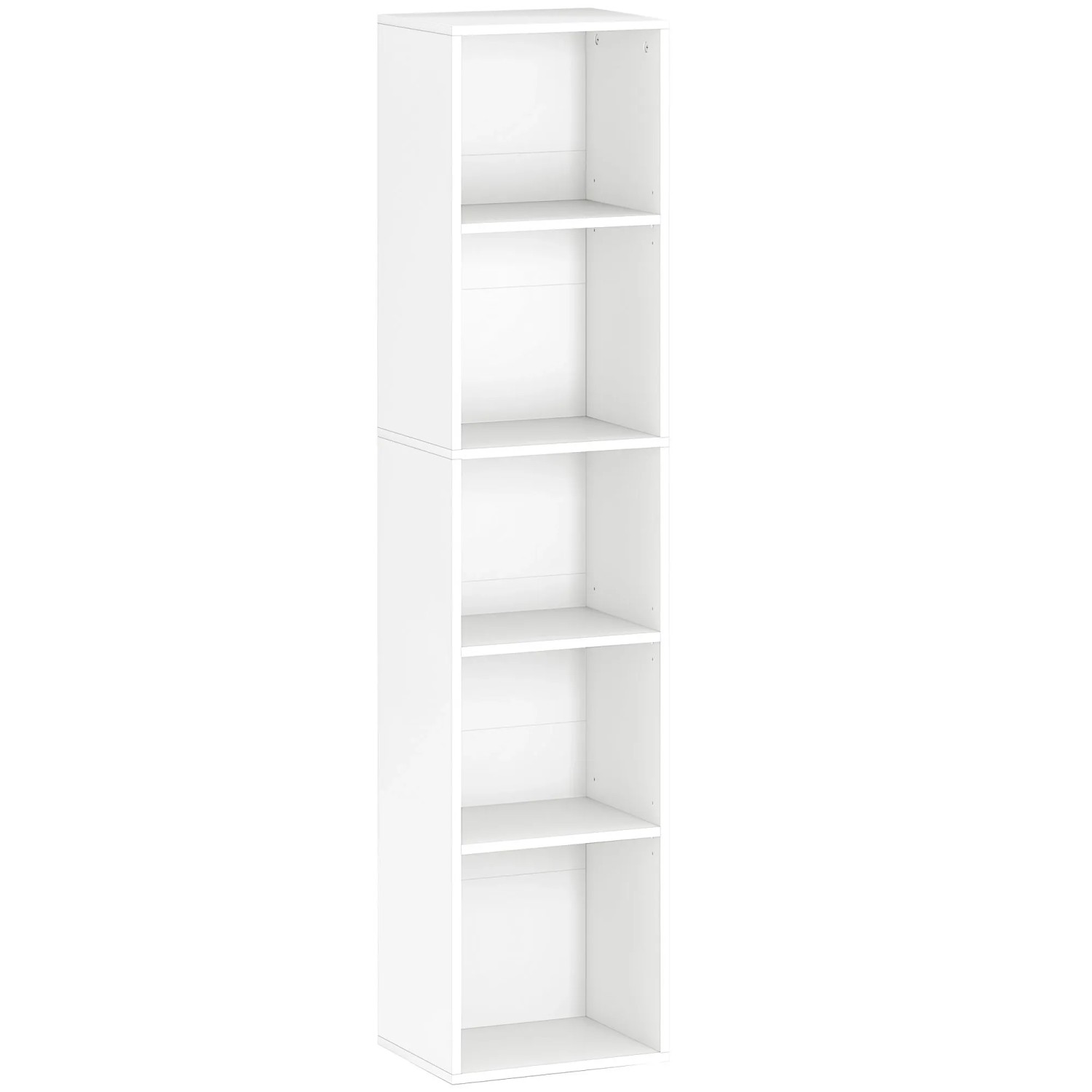 HOMCOM Bücherregal Standregal mit 5 Ebenen Aufbewahrungsregal