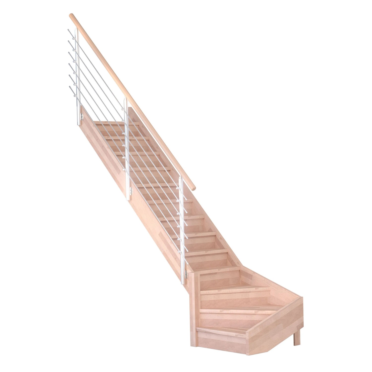 Treppe Mykonos Pro Buche Gew. L 90 cm Setzstufen Design-Geländer-Edelstahl günstig online kaufen