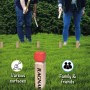 Toyfel Ragnar Kubb Wikingerschach Spiel im Garten mit Spielern und Holzklötzen.