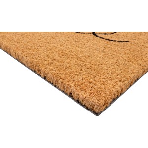 Kokosmatte Welcome in Natur, 40x60 cm, für den Innenbereich. Fußmatte aus Kokosfasern mit Schriftzug.