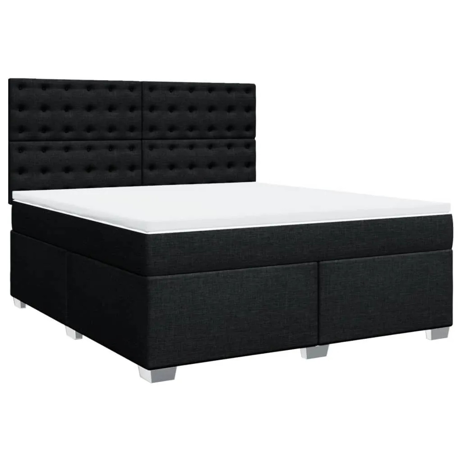 vidaXL Boxspringbett mit Matratze Schwarz 180x200 cm Stoff 3290583 günstig online kaufen
