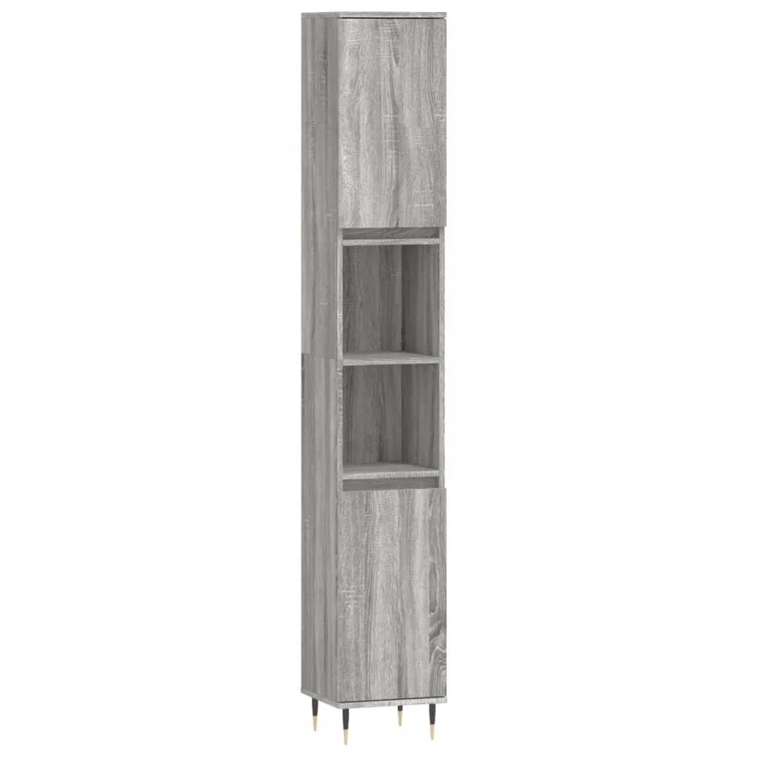 vidaXL Badschrank Grau Sonoma 30x30x190 cm Holzwerkstoff 831530