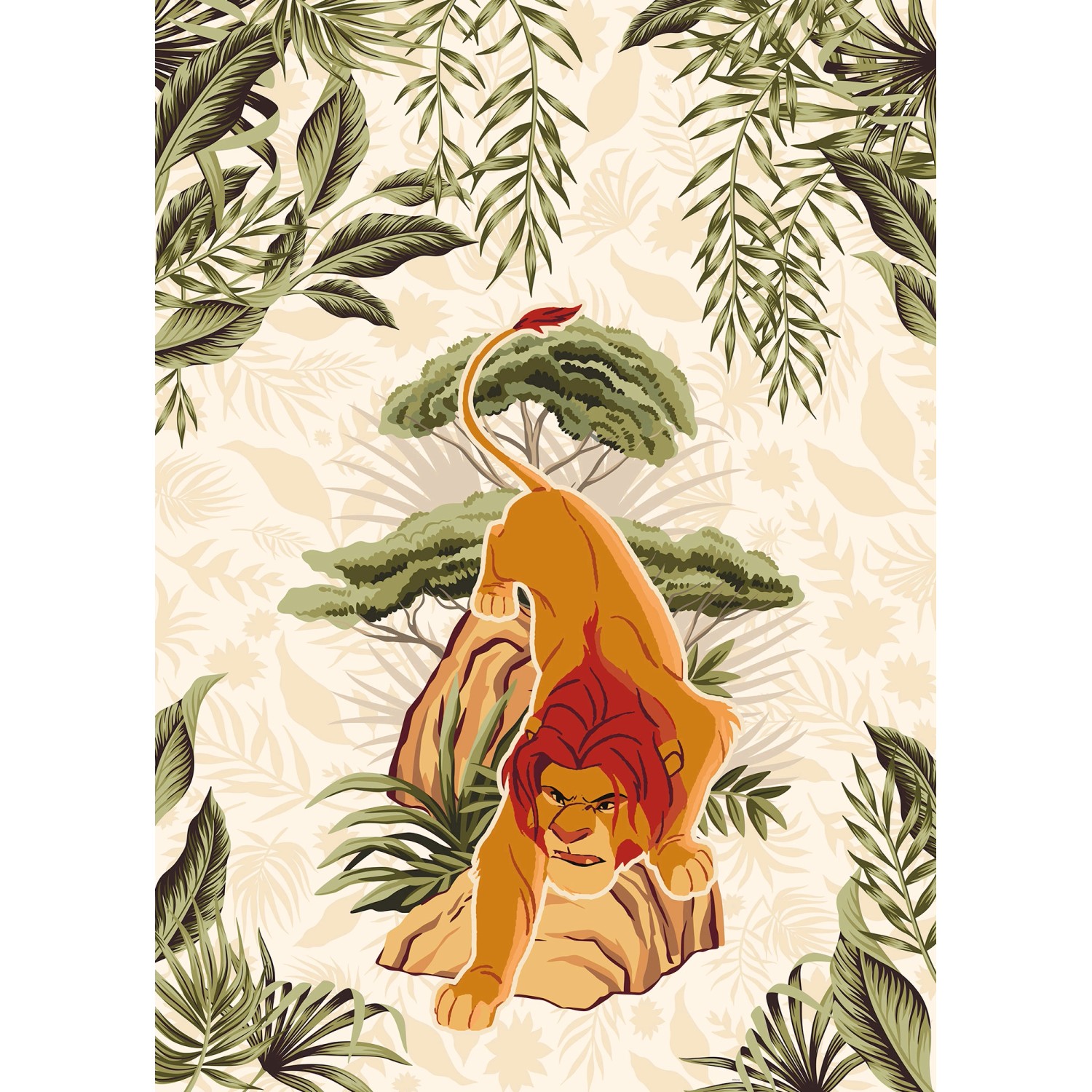 Komar Vlies Fototapete Lion King Long Live The King Mehrfarbig günstig online kaufen