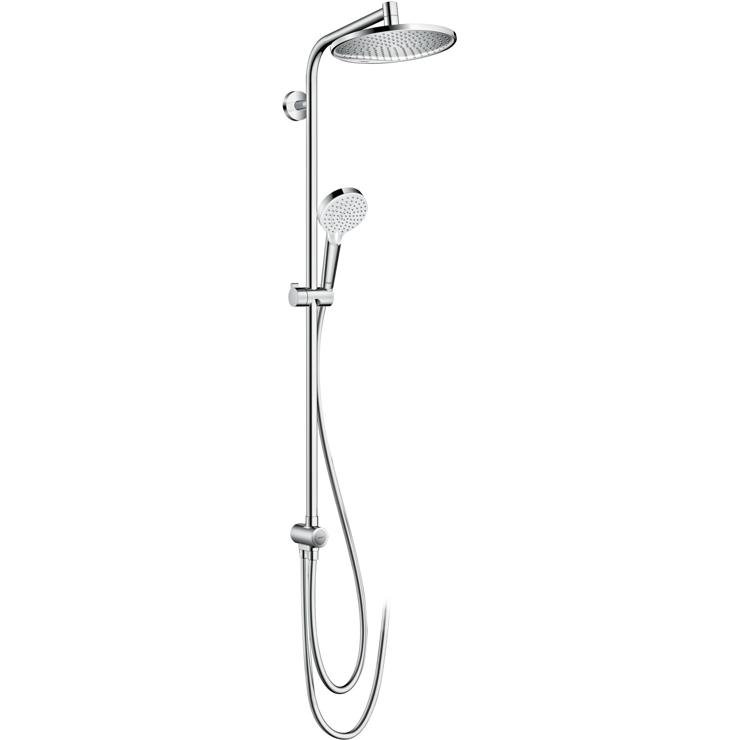 Hansgrohe Duschsystem Crometta S Showerpipe 240 EcoSmart Chrom/Weiß m. Umsteller