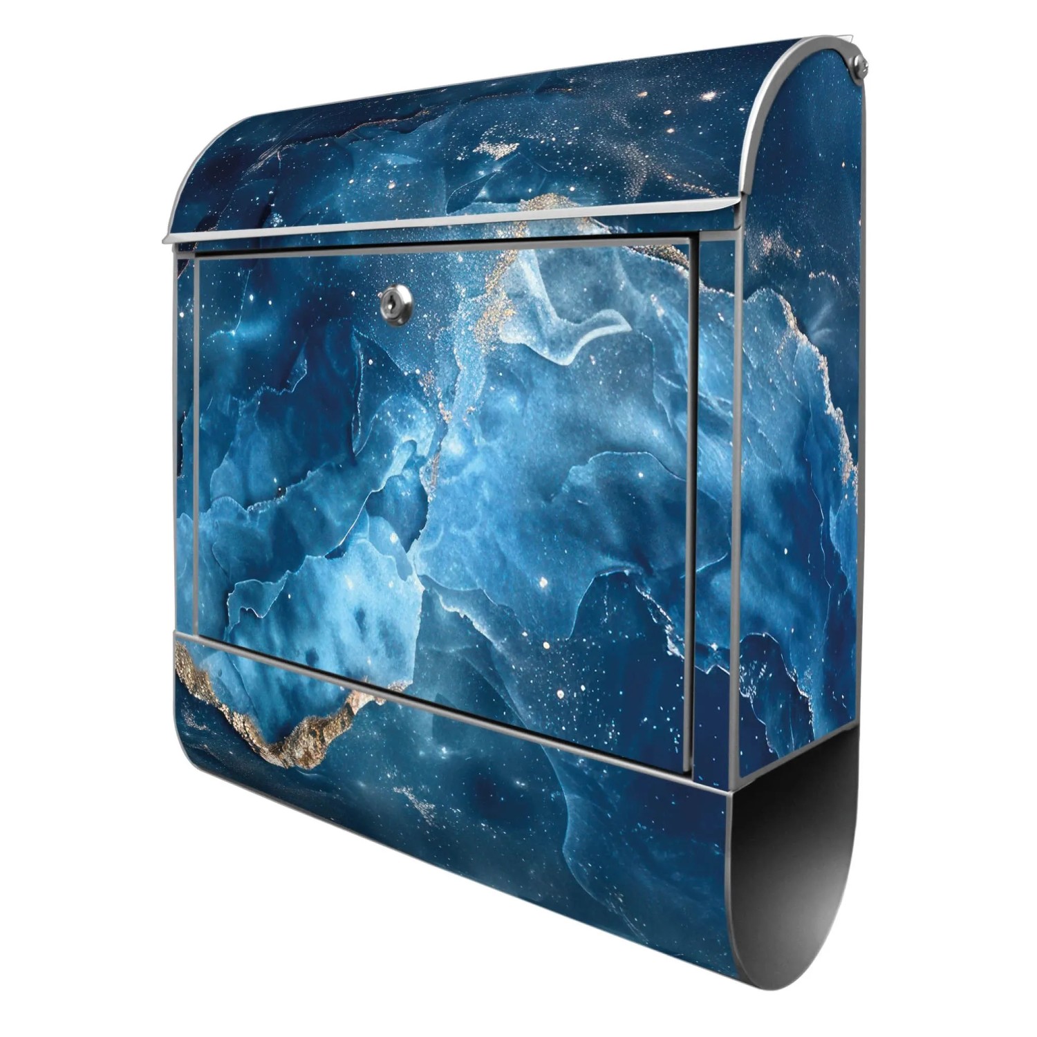 Banjado Design Briefkasten Silber Pulverbeschichtet 39x47x14cm 2 Schlüssel günstig online kaufen