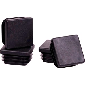 Stema Vierkantstopfen, 4er Set, schwarz, 35x35 cm, Zubehör für Autoanhänger.