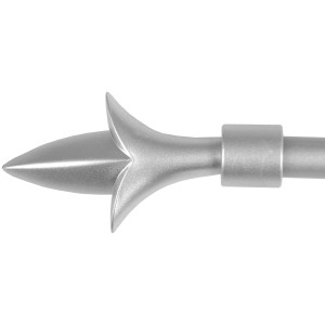 Detailaufnahme: Silberne Bestlivings Stilgarnitur Lilie, ausziehbare Gardinenstange.