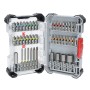 Bosch Extra Hard Bitset, 43-teilig im geöffneten Koffer mit farbcodierten Schrauberbits und Steckschlüsseln.
