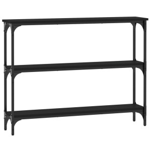 Schwarzer vidaXL Konsolentisch (100x22,5x75 cm) aus Holzwerkstoff und Metall. Ideal für Flur oder Wohnzimmer.